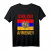 Stolzer Armenier T-Shirt mit Armenien Flagge, Adler und Löwe Wappen – Patriotische Kleidung für Armenier und Freunde der armenischen Kultur