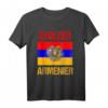 Stolzer Armenier T-Shirt mit Armenien Flagge, Adler und Löwe Wappen – Patriotische Kleidung für Armenier und Freunde der armenischen Kultur