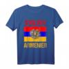Stolzer Armenier T-Shirt mit Armenien Flagge, Adler und Löwe Wappen – Patriotische Kleidung für Armenier und Freunde der armenischen Kultur