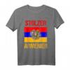 Stolzer Armenier T-Shirt mit Armenien Flagge, Adler und Löwe Wappen – Patriotische Kleidung für Armenier und Freunde der armenischen Kultur