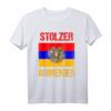 Stolzer Armenier T-Shirt mit Armenien Flagge, Adler und Löwe Wappen – Patriotische Kleidung für Armenier und Freunde der armenischen Kultur