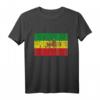 Old Äthiopien Flagge Löwe von Juda Rasta Reggae T-Shirt - Kulturelle Kleidung für Herren Damen Kinder Jugendliche