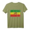 Old Äthiopien Flagge Löwe von Juda Rasta Reggae T-Shirt - Kulturelle Kleidung für Herren Damen Kinder Jugendliche
