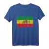 Old Äthiopien Flagge Löwe von Juda Rasta Reggae T-Shirt - Kulturelle Kleidung für Herren Damen Kinder Jugendliche
