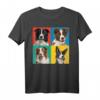 Buntes Border Collie Porträt T-Shirt für Hundebesitzer & Hundeliebhaber – Perfektes Geschenk zur Hundeschule & für Züchter