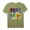 Buntes Border Collie Porträt T-Shirt für Hundebesitzer & Hundeliebhaber – Perfektes Geschenk zur Hundeschule & für Züchter