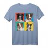 Buntes Border Collie Porträt T-Shirt für Hundebesitzer & Hundeliebhaber – Perfektes Geschenk zur Hundeschule & für Züchter