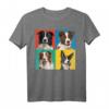 Buntes Border Collie Porträt T-Shirt für Hundebesitzer & Hundeliebhaber – Perfektes Geschenk zur Hundeschule & für Züchter