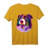 Border Collie Pop Art Bunt T-Shirt für Hundebesitzer – Perfektes Geschenk für Hundeliebhaber, Herrchen & Frauchen