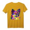 Buntes Langhaar Chihuahua Pop Art Porträt T-Shirt – Perfekt für Hundebesitzer, Hundeliebhaber & Züchter, tolles Geschenk für Hundeschule & Spaziergänge
