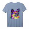 Buntes Langhaar Chihuahua Pop Art Porträt T-Shirt – Perfekt für Hundebesitzer, Hundeliebhaber & Züchter, tolles Geschenk für Hundeschule & Spaziergänge
