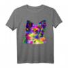 Buntes Langhaar Chihuahua Pop Art Porträt T-Shirt – Perfekt für Hundebesitzer, Hundeliebhaber & Züchter, tolles Geschenk für Hundeschule & Spaziergänge