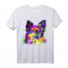 Buntes Langhaar Chihuahua Pop Art Porträt T-Shirt – Perfekt für Hundebesitzer, Hundeliebhaber & Züchter, tolles Geschenk für Hundeschule & Spaziergänge