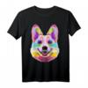 Buntes Pem Welsh Corgi Pop Art Porträt T-Shirt – Perfekt für Hundeliebhaber, Herrchen & Frauchen, Züchter & Hundeschulbesucher
