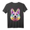 Buntes Pem Welsh Corgi Pop Art Porträt T-Shirt – Perfekt für Hundeliebhaber, Herrchen & Frauchen, Züchter & Hundeschulbesucher