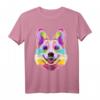 Buntes Pem Welsh Corgi Pop Art Porträt T-Shirt – Perfekt für Hundeliebhaber, Herrchen & Frauchen, Züchter & Hundeschulbesucher