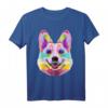 Buntes Pem Welsh Corgi Pop Art Porträt T-Shirt – Perfekt für Hundeliebhaber, Herrchen & Frauchen, Züchter & Hundeschulbesucher