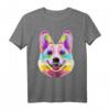 Buntes Pem Welsh Corgi Pop Art Porträt T-Shirt – Perfekt für Hundeliebhaber, Herrchen & Frauchen, Züchter & Hundeschulbesucher