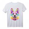 Buntes Pem Welsh Corgi Pop Art Porträt T-Shirt – Perfekt für Hundeliebhaber, Herrchen & Frauchen, Züchter & Hundeschulbesucher