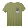 Frenchie Französische Bulldogge Brust-Tasche Pocket T-Shirt – Liebe zum Hund, Geschenkidee für Hundebesitzer, Herrchen & Frauchen