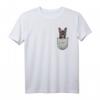 Frenchie Französische Bulldogge Brust-Tasche Pocket T-Shirt – Liebe zum Hund, Geschenkidee für Hundebesitzer, Herrchen & Frauchen