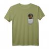Dackel Teckel Dachshund Brust-Tasche Hundemotiv T-Shirt für Hundebesitzer & Hundeliebhaber – Perfektes Geschenk für Herrchen, Frauchen & Züchter