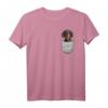 Dackel Teckel Dachshund Brust-Tasche Hundemotiv T-Shirt für Hundebesitzer & Hundeliebhaber – Perfektes Geschenk für Herrchen, Frauchen & Züchter