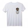 Dackel Teckel Dachshund Brust-Tasche Hundemotiv T-Shirt für Hundebesitzer & Hundeliebhaber – Perfektes Geschenk für Herrchen, Frauchen & Züchter