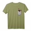 Mops Pug Carlin Brust-Tasche Hundebesitzer T-Shirt – Lustiges Hundemotiv, ideales Geschenk für Hundeliebhaber, Herrchen & Frauchen