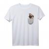 Mops Pug Carlin Brust-Tasche Hundebesitzer T-Shirt – Lustiges Hundemotiv, ideales Geschenk für Hundeliebhaber, Herrchen & Frauchen