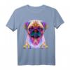 Mops Pop Art Buntes Porträt Hund T-Shirt für Hundeliebhaber, Hundebesitzer & Züchter - Perfektes Geschenk für Hundeschule & Spaziergänge