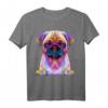 Mops Pop Art Buntes Porträt Hund T-Shirt für Hundeliebhaber, Hundebesitzer & Züchter - Perfektes Geschenk für Hundeschule & Spaziergänge