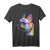 Frenchie Französische Bulldogge Pop Art Porträt T-Shirt – Perfektes Geschenk für Hundeliebhaber, Züchter und Herrchen/Frauchen