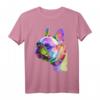Frenchie Französische Bulldogge Pop Art Porträt T-Shirt – Perfektes Geschenk für Hundeliebhaber, Züchter und Herrchen/Frauchen