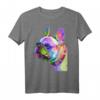 Frenchie Französische Bulldogge Pop Art Porträt T-Shirt – Perfektes Geschenk für Hundeliebhaber, Züchter und Herrchen/Frauchen