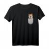 Akita Inu Ken Japanischer Brust-Tasche Hundebesitzer T-Shirt - Perfektes Geschenk für Hundeliebhaber, Herrchen & Frauchen