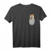 Akita Inu Ken Japanischer Brust-Tasche Hundebesitzer T-Shirt - Perfektes Geschenk für Hundeliebhaber, Herrchen & Frauchen
