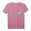 Akita Inu Ken Japanischer Brust-Tasche Hundebesitzer T-Shirt - Perfektes Geschenk für Hundeliebhaber, Herrchen & Frauchen