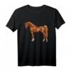 Schönes Rotfuchs Arabisches Pferd T-Shirt - Klassisch geschnitten, doppelt genähter Saum, perfekt für Tierliebhaber und Reitsportfans