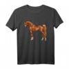 Schönes Rotfuchs Arabisches Pferd T-Shirt - Klassisch geschnitten, doppelt genähter Saum, perfekt für Tierliebhaber und Reitsportfans