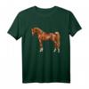 Schönes Rotfuchs Arabisches Pferd T-Shirt - Klassisch geschnitten, doppelt genähter Saum, perfekt für Tierliebhaber und Reitsportfans