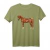 Schönes Rotfuchs Arabisches Pferd T-Shirt - Klassisch geschnitten, doppelt genähter Saum, perfekt für Tierliebhaber und Reitsportfans
