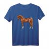Schönes Rotfuchs Arabisches Pferd T-Shirt - Klassisch geschnitten, doppelt genähter Saum, perfekt für Tierliebhaber und Reitsportfans