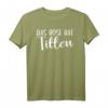 Das Böse hat Titen Titten Busen und Brüste - Lustiges Humor T-Shirt mit Rückendruck für Männer und Frauen, perfekt als Geschenk für JGA, Vatertag, Muttertag & Geburtstage