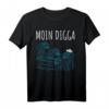 Moin Cooler Spruch T-Shirt mit Hafen, Anker, Meer & Segeln – Perfektes Geschenk für Norddeutschland Fans, Touristen & Segler