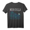 Moin Cooler Spruch T-Shirt mit Hafen, Anker, Meer & Segeln – Perfektes Geschenk für Norddeutschland Fans, Touristen & Segler