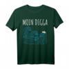Moin Cooler Spruch T-Shirt mit Hafen, Anker, Meer & Segeln – Perfektes Geschenk für Norddeutschland Fans, Touristen & Segler