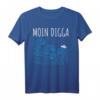 Moin Cooler Spruch T-Shirt mit Hafen, Anker, Meer & Segeln – Perfektes Geschenk für Norddeutschland Fans, Touristen & Segler