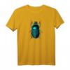 Skarabäus Käfer T-Shirt mit blaugrünem Insektenmuster – Perfektes Geschenk für Entomologen, Käfersammler und Insektenliebhaber