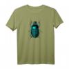 Skarabäus Käfer T-Shirt mit blaugrünem Insektenmuster – Perfektes Geschenk für Entomologen, Käfersammler und Insektenliebhaber